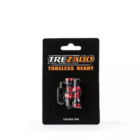 Zawory do opon bezdętkowych Trezado x2 czerwone auto - 17500