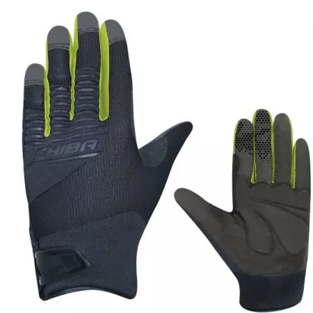 Rękawiczki rowerowe Chiba Blade czarno żółte L - 3027121CY-4 - 3027121CY-4