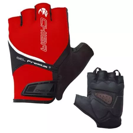 Rękawiczki rowerowe Chiba Gel Premium 3XL czerwone - 30117R-7