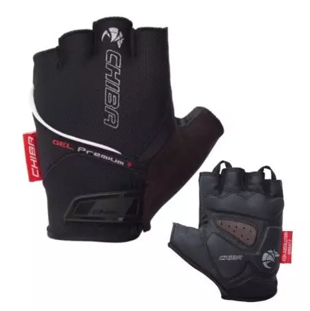 Rękawiczki rowerowe Chiba Gel Premium czarne L - 30117C-4