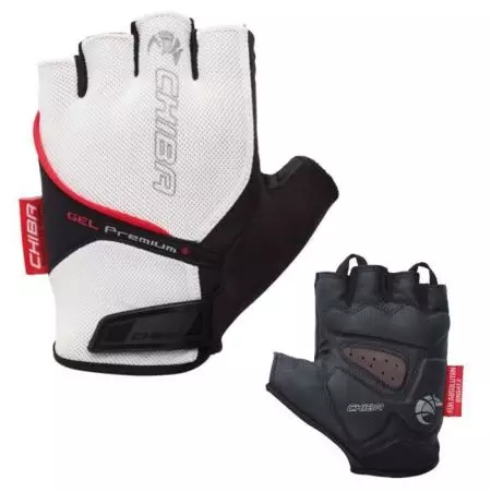 Rękawiczki rowerowe Chiba Gel Premium XS białe - 30117W-1