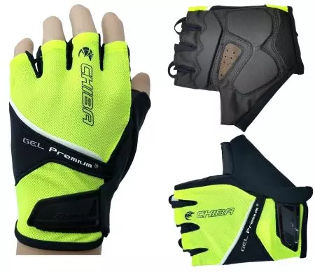 Rękawiczki rowerowe Chiba Gel Premium XXL neon żółte - 30117Y-6