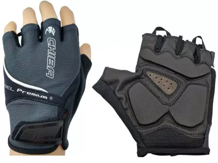 Rękawiczki rowerowe Chiba Gel Premium XXL szare - 30117S-6
