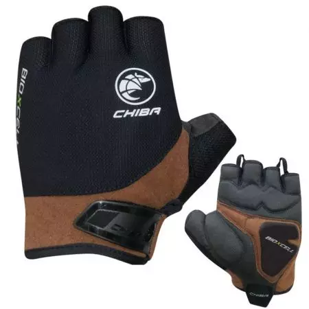 Rękawiczki rowerowe Chiba Bioxcell szosa M czarno brązowe - 3060422CB-3