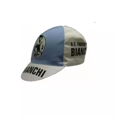 Czapeczka rowerowa Profi Bianchi Coppi biało błękitna - T007ADR.01COPP008