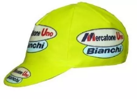 Czapeczka rowerowa Profi Mercatone Uno żółta - T007DR.01MERC018