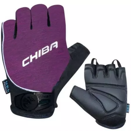 Rękawiczki rowerowe damskie Chiba Gel Premium fioletowe L - 3090119V-4