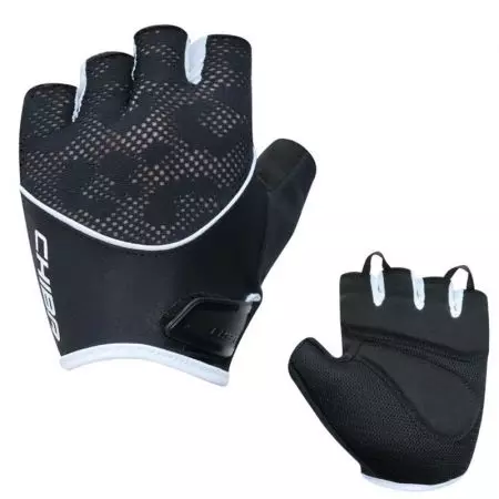 Rękawiczki rowerowe damskie Chiba Gel czarno białe S - 3019221CB-2