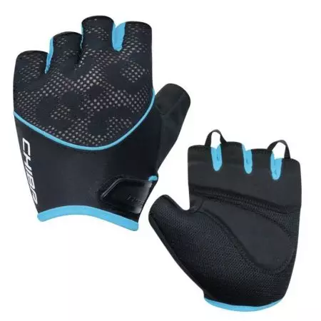 Rękawiczki rowerowe damskie Chiba Gel czarno turkusowe XS - 3019221CT-1