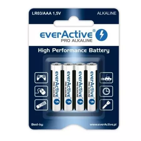 Baterie LR03 EverActive AAA blister 4 szt - EVERLR03