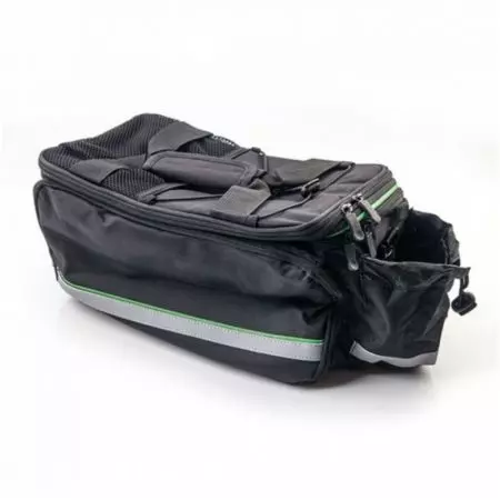Sakwa rowerowa na bagażnik rozkładana czarno zielona 20l - SAK013