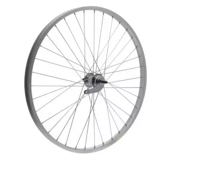 Koło rowerowe 28" tył torpedo zwykłe srebrne - K28-T-TZ-SS - K28-T-TZ-SS