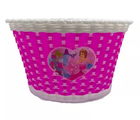 Koszyk rowerowy-plastik przód różowy Daisy - KO017