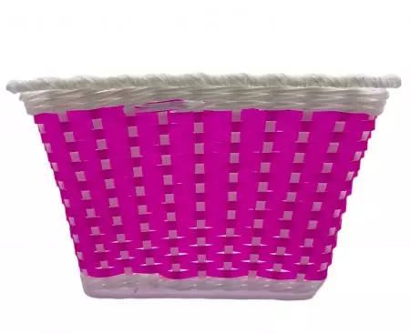 Koszyk rowerowy-plastik przód różowy Daisy - KO017