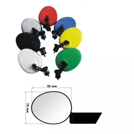 Lusterko rowerowe wpuszczane w kierownicę AJS czerwone - AJS(2) - AJS(2)