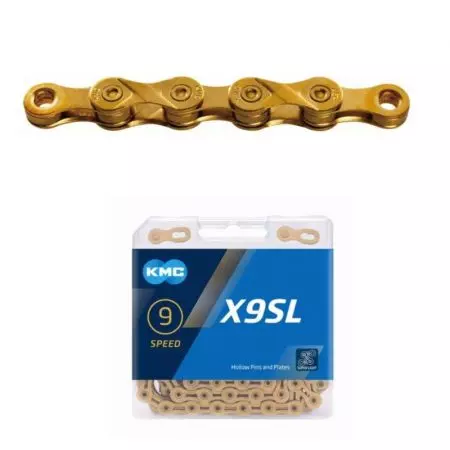 Łańcuch rowerowy KMC X9 114L złoty - BX09TI114 - BX09TI114