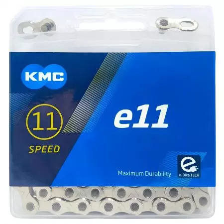 Łańcuch rowerowy KMC E11 122L srebrny E-bike - BE11TNP22