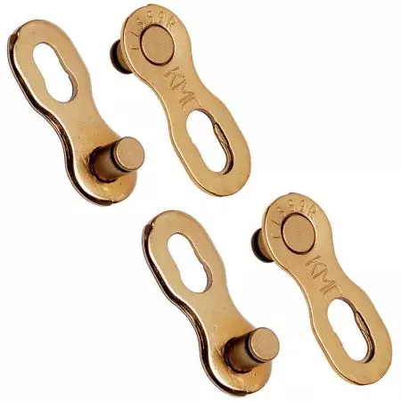 Spinka do łańcucha rowerowego 9s KMC CL-566 złota 2szt - CL566R-TI-N