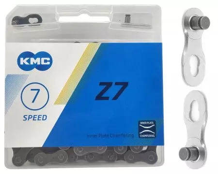 Łańcuch rowerowy 7s KMC Z7 114L spinka - BZ07GB114