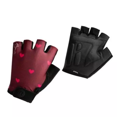 Rękawiczki rowerowe Rogelli Hearts lds bordowe M - 351630-3