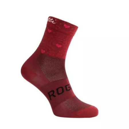 Skarpetki rowerowe Rogelli Hearts bordowe M 36-39 - 351654-3 - 351654-3