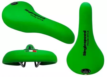 Siodełko rowerowe Selle Monte Grappa Singlespeed Italy ostre koło zielone