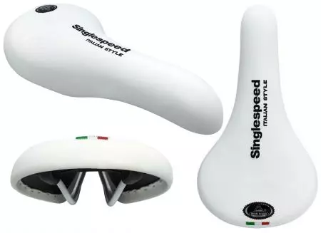 Siodełko rowerowe Selle Monte Grappa Singlespeed Italy białe