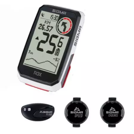 Licznik rowerowy Sigma ROX 4.0 biały Zestaw sensorów - X1065 - X1065
