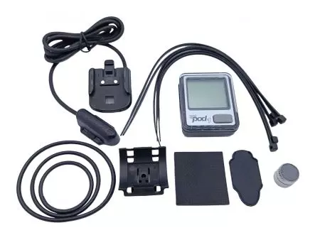 Licznik rowerowy Techwell przewodowy Epod-1 srebrny - EPOD-1 SL