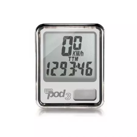 Licznik rowerowy Techwell przewodowy Epod-3 srebrny - EPOD-3 SL