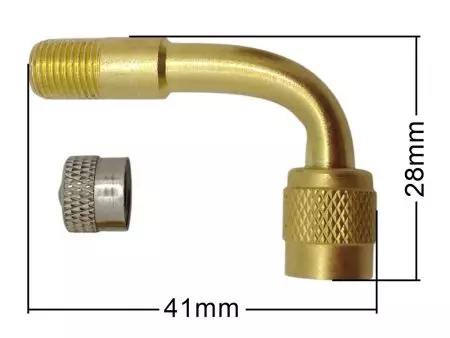Adapter zaworka AV na kąt 90 stopni schrader - 562-4292