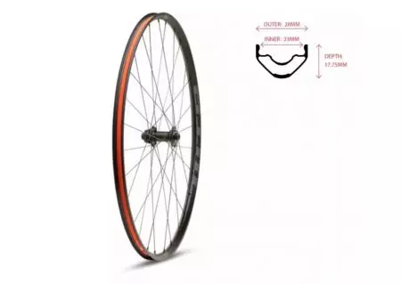 Koło rowerowe WTB Proterra i23 700 przód 100x12 28 6 śrub - W045-0211