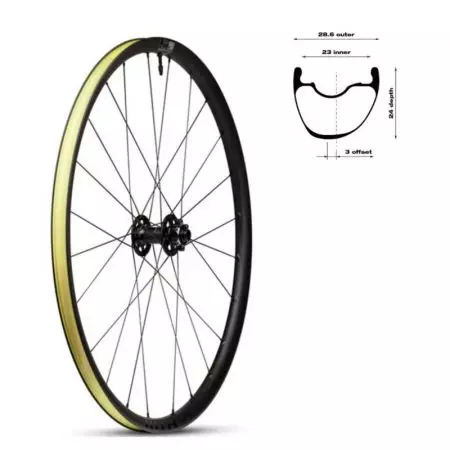 Koło rowerowe WTB CZR i23 przód 100x12 24 6 śrub - W045-0250