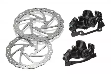 Zacisk tarcza hamulca rowerowego 160mm przód + tył - AWR0253
