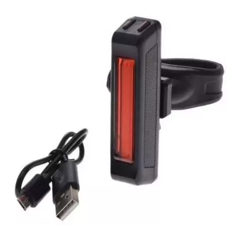 Lampka rowerowa tylna LED 65lumen USB - AWR1304