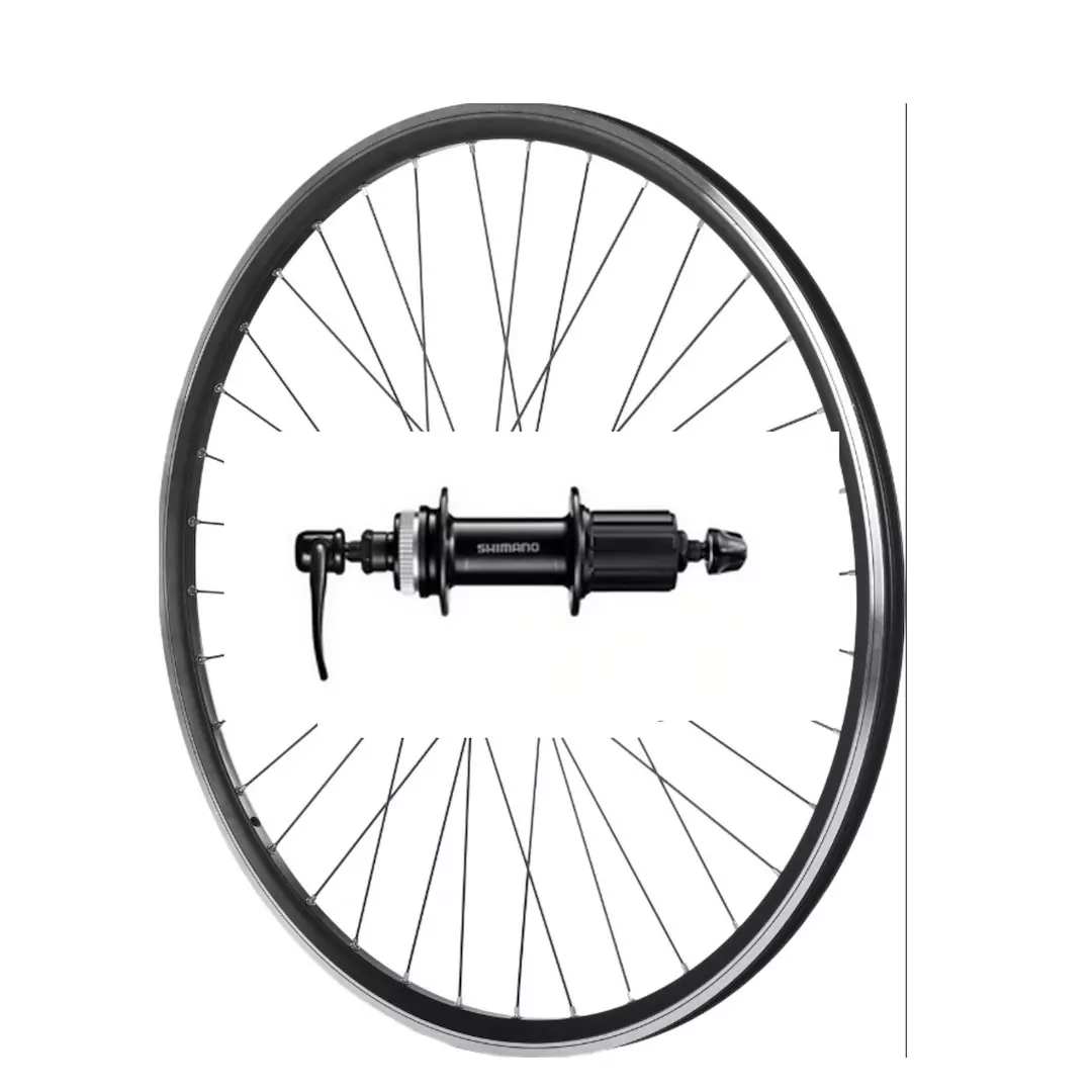 Koło rowerowe 26" tył kaseta stożek V-BRAKE O-cz/P-cz SHIM