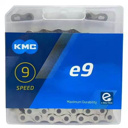Łańcuch rowerowy KMC E9 122L srebrny - BE09TNP22