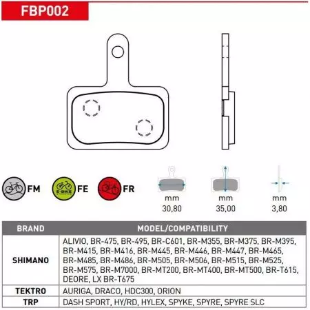 Okładziny hamulcowe rowerowe Ferodo allround półmetaliczne FBP002FM SPYRE M505 - FBP002FM
