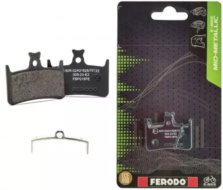 Okładziny hamulcowe rowerowe Ferodo E-bike półmetaliczne FBP016FE E4 RX4 M4 - FBP016FE