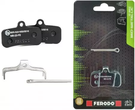 Okładziny hamulcowe rowerowe Ferodo E-bike półmetaliczne FBP018FE M820 520 ZEE - FBP018FE