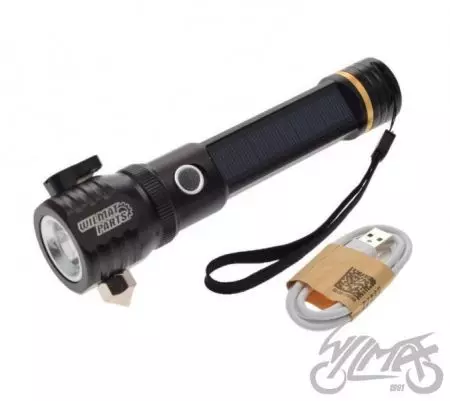 Latarka taktyczna Wilmat Parts solar 200m IPX-4  - AA2551