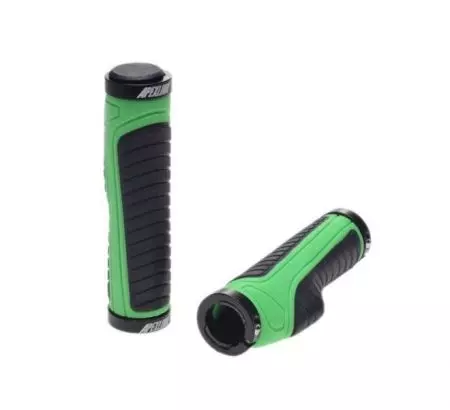 Chwyty kierownicy gripy ergonomiczne przykręcane 133mm czarno-zielone  - AWR2206