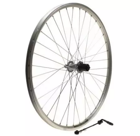 Koło rowerowe 26" ATB Skorpion tylne kaseta 8/9rz Srebrne - AWR2672