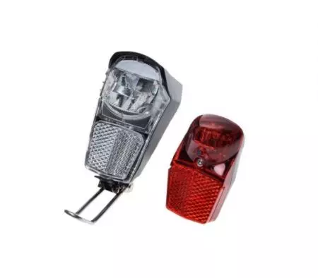 Lampki rowerowe LED zestaw przód+tył - AWR1215
