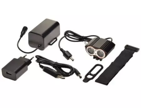 Lampka rowerowa przednia 2xCREE USB 4800mAh - AWR1175