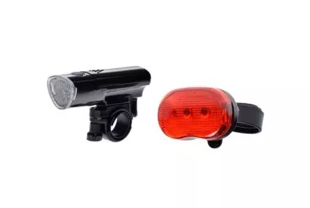 Lampka rowerowa przód+tył LED komplet - AWR1203