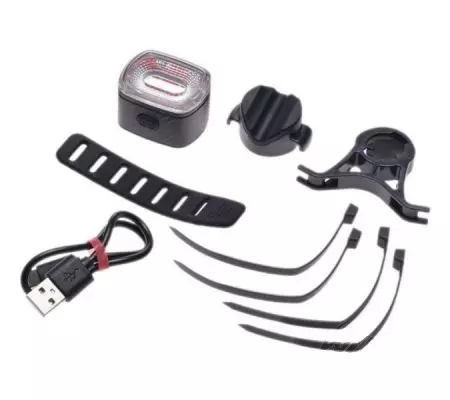 Lampka rowerowa tylna LED USB IPX6 23g - AWR1154
