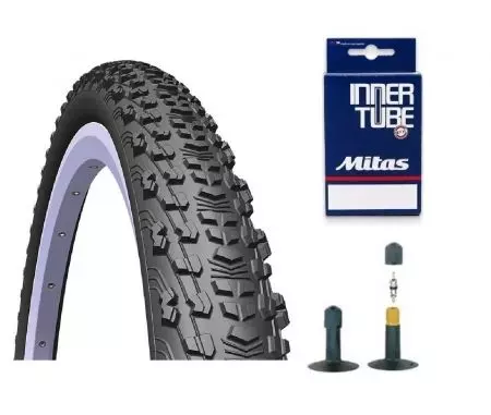 Opona rowerowa Mitas 20x1.90 Scylla V75 + dętka AV ZESTAW - V7520