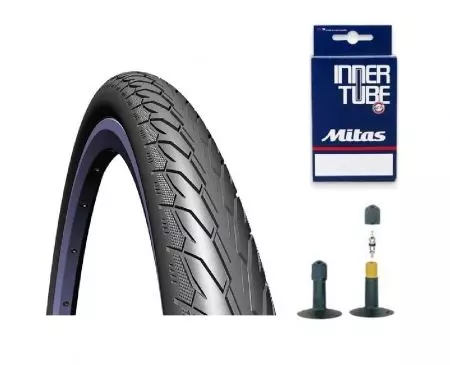 Opona rowerowa Mitas 26x1.75 Flash V66 + dętka AV ZESTAW - V6626