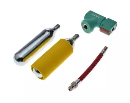 Pompka rowerowa na naboje CO2 2x38g zawór zestaw - AA012213